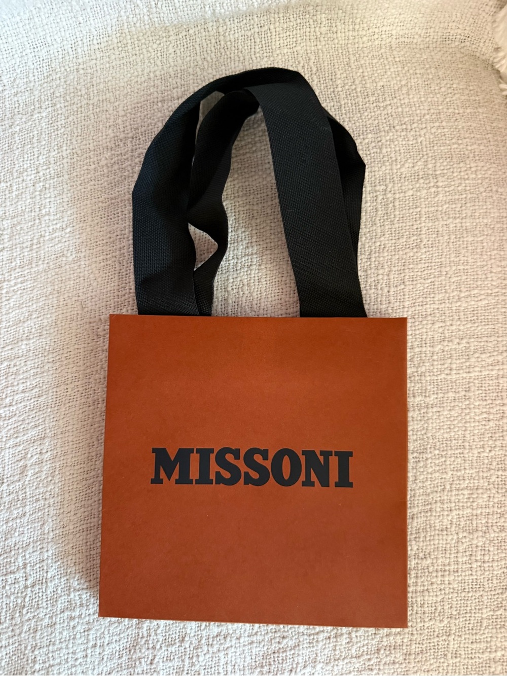 MISSONI  Brown Tote Bag with Black Handles
